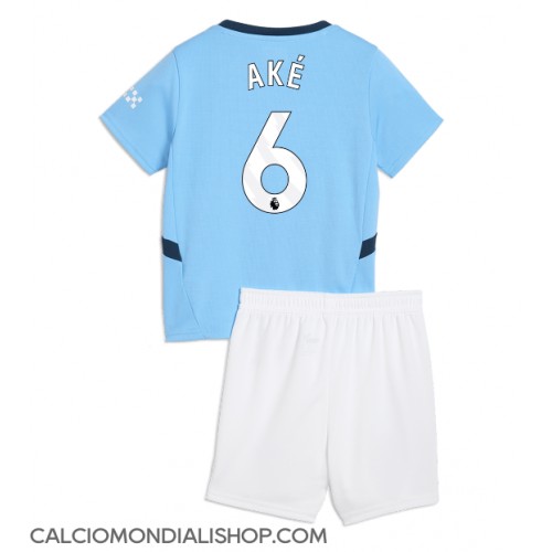 Maglie da calcio Manchester City Nathan Ake #6 Prima Maglia Bambino 2024-25 Manica Corta (+ Pantaloni corti)